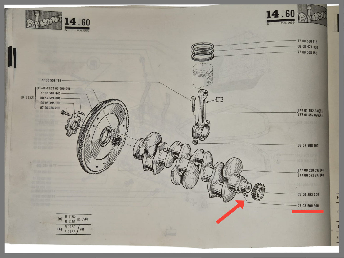 Borgspie krukas - Renault 16 - Lotus Europa - OEM 0706500600