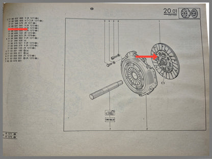 Kupplungsscheibe - Renault 20 - OEM 7700641541