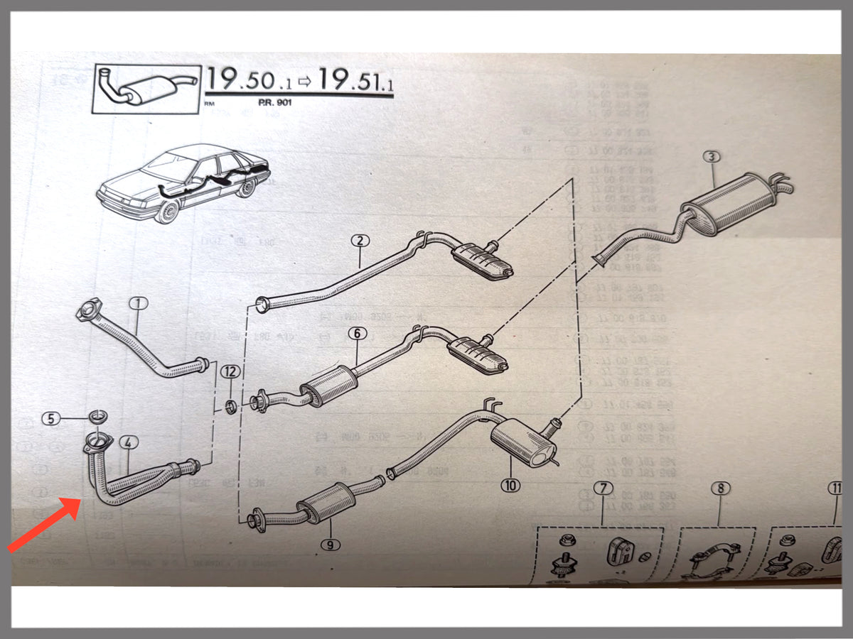 Uitlaat vlampijp - Renault 21 - OEM 7700766357