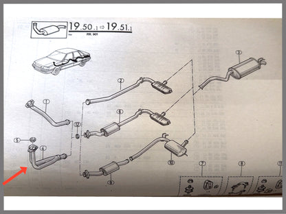Uitlaat vlampijp - Renault 21 - OEM 7700766357