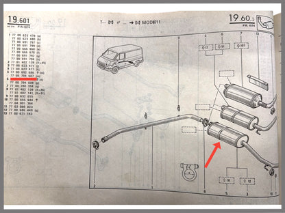 Hinterer Dämpfer – Renault Trafic – OEM 7700704607