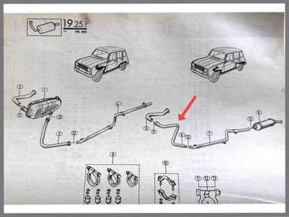 Auspuffrohr - Renault 4 - OEM 7700757174
