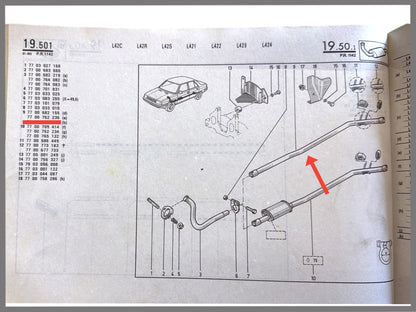 Exhaust pipe - Renault 9 - Renault 11 - OEM 7700752236