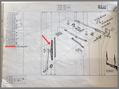 Ruitenwisser - Renault 20 - Renault 30 - OEM 7701019255