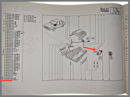 Lichtschakelaar - Renault 30 - OEM 7700614094