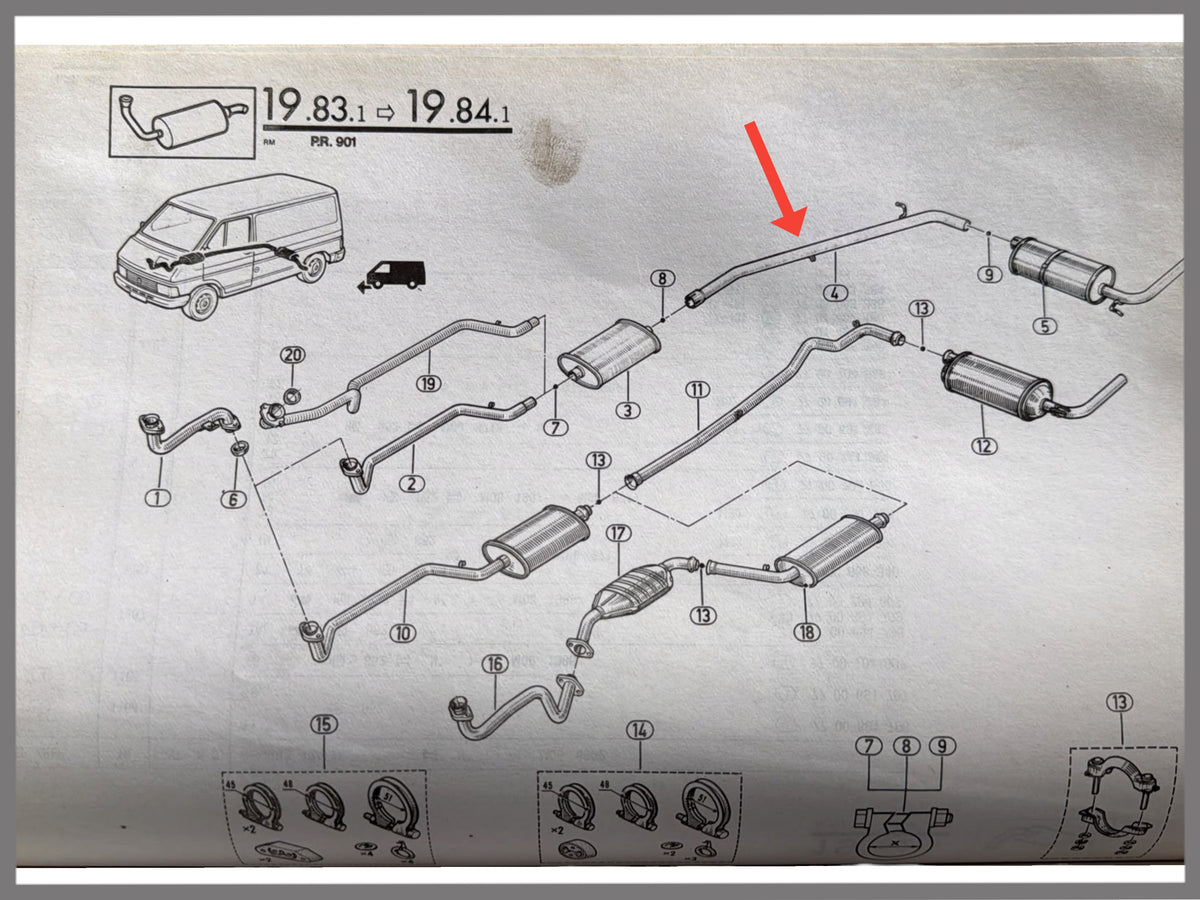 Tuyau d'échappement - Renault Trafic - OEM 6006001223