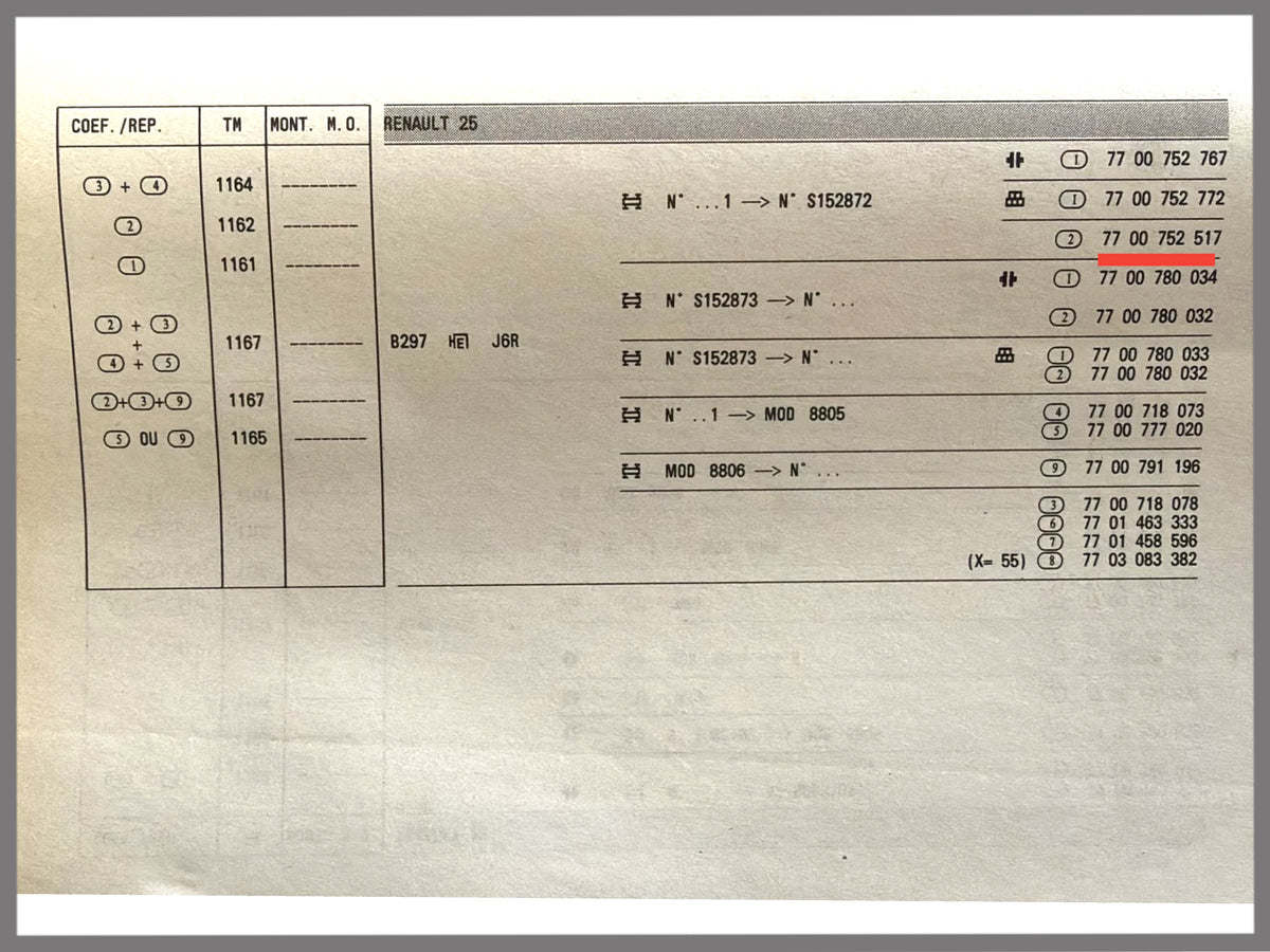 Abgasschalldämpfer - Renault 25 - OEM 7700752517