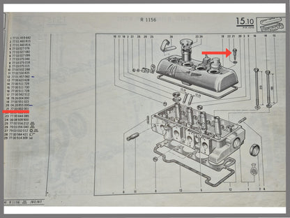 Bevestigingsbout kleppendeksel – OEM 7703002001