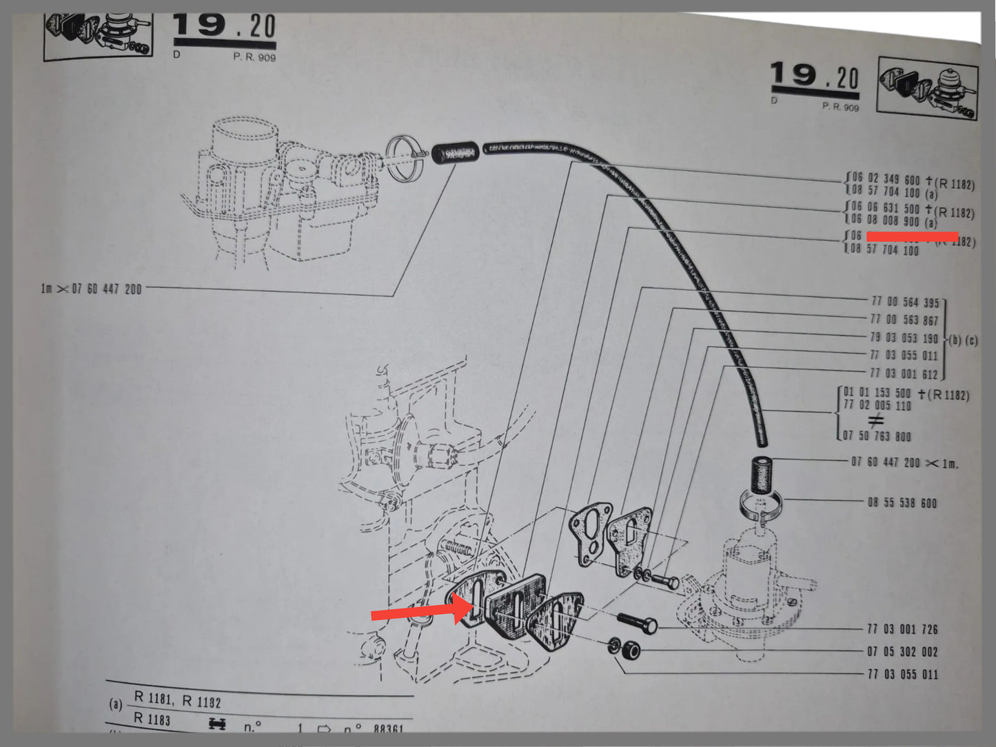 Plastic insulation plate - Renault 4 - Renault 5 - Renault 6 - Renault 8 - OEM 0608008900