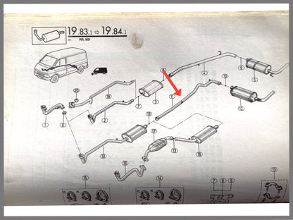 Tuyau d'échappement - Renault Trafic - OEM 7700748284