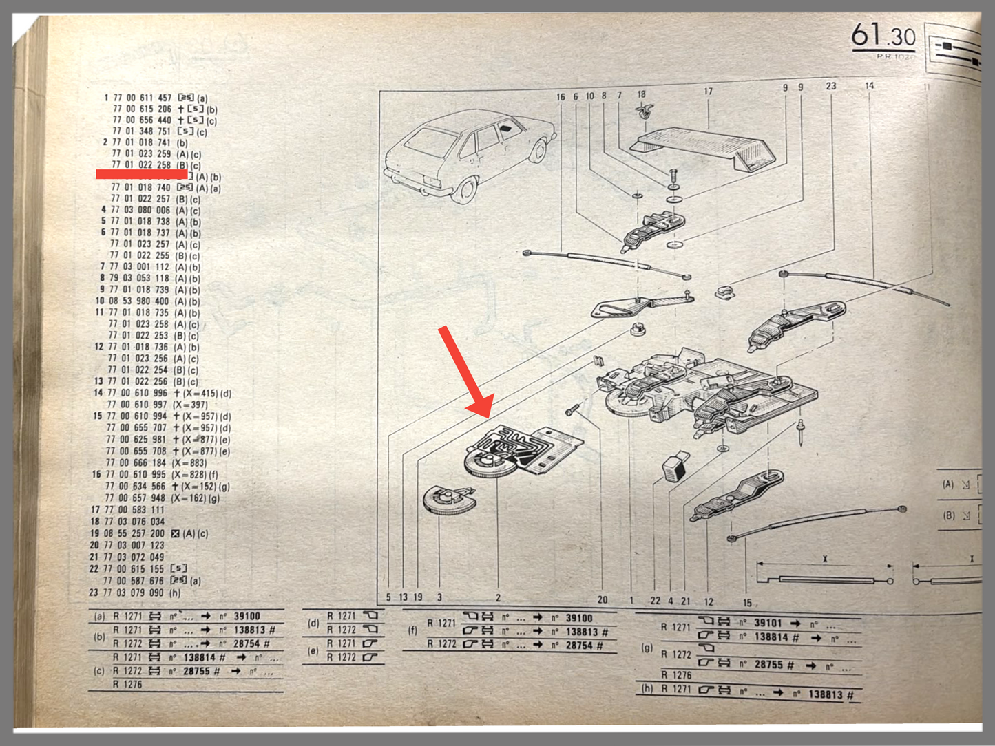 Régulateur de chauffage - Renault 20 - Renault 30 - OEM 7701022258