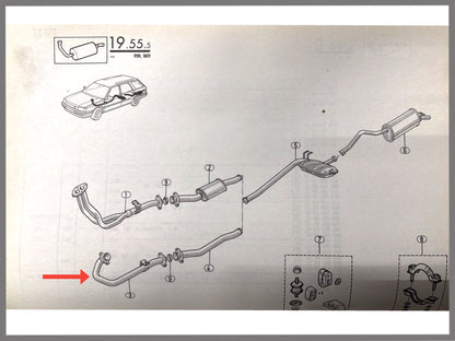 Auspuffrohr - Renault 21 - OEM 7700736381