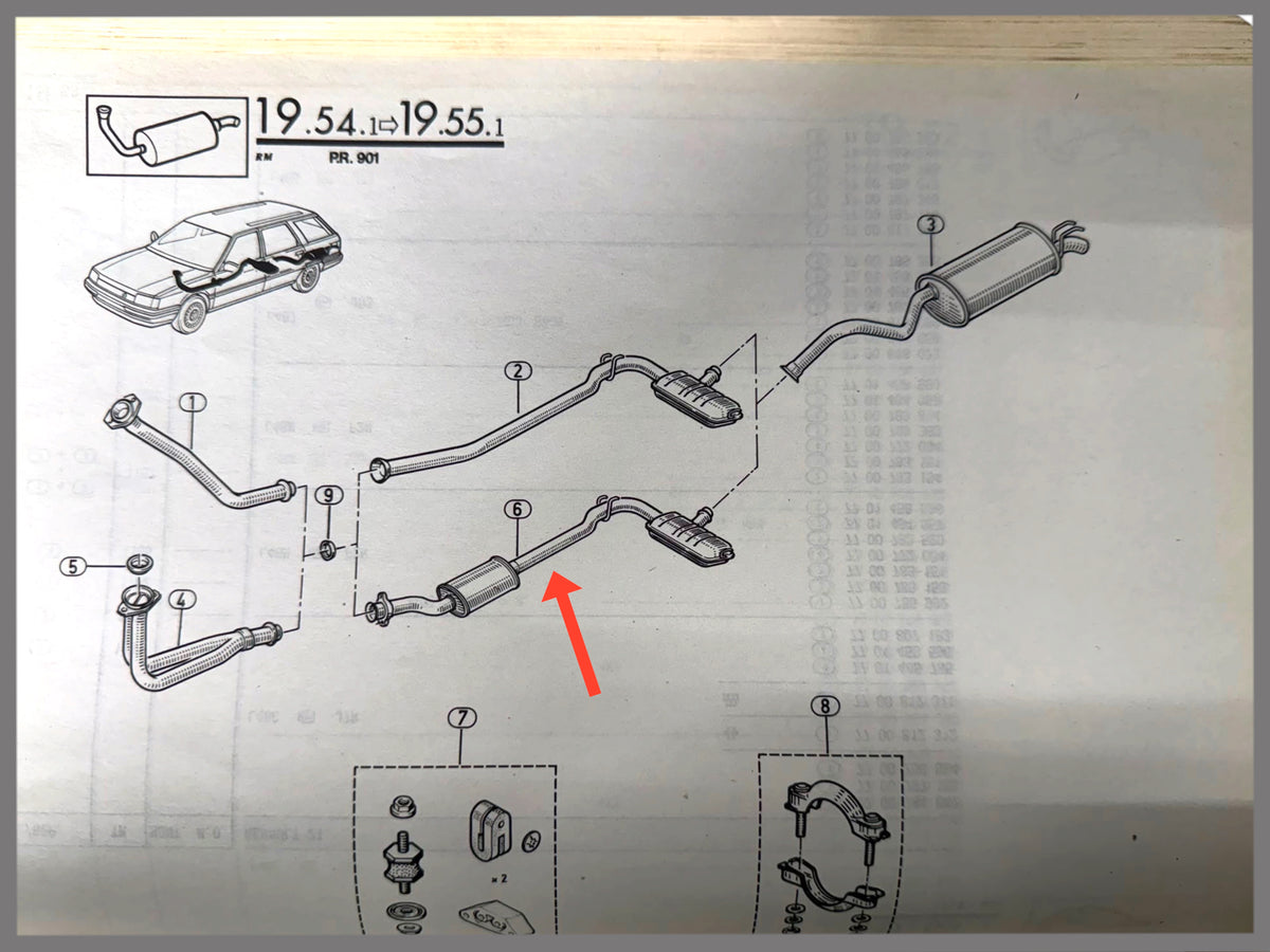 Mittelschalldämpfer - Renault 21 - OEM 7700797174
