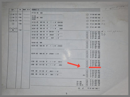 Auspuffrohr - Renault 4 - OEM 7701365698