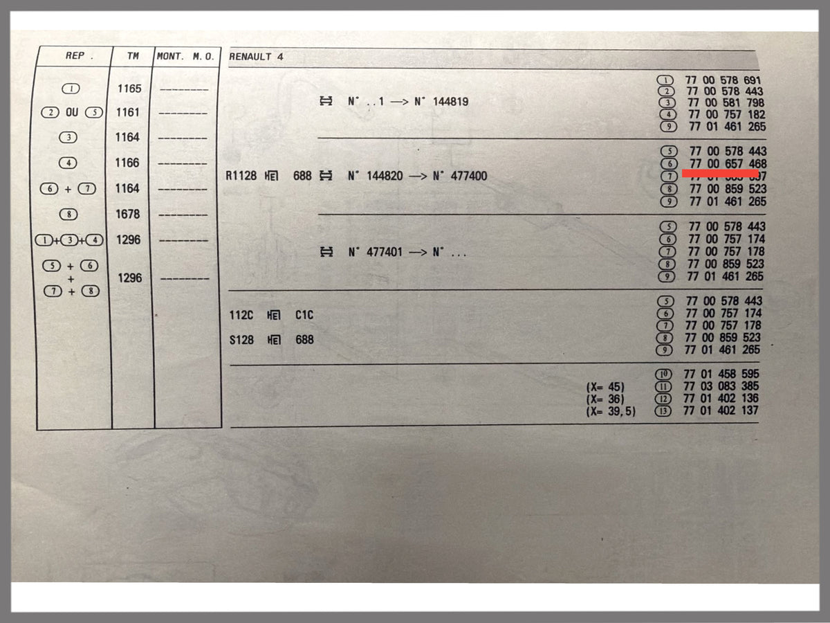 Uitlaat pijp - Renault 4 - OEM 7700657468