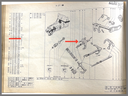 Schakelvork 3e - 4e versnelling - Renault 18 - Renault 20 - OEM 7700642369