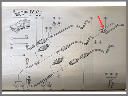 Rear silencer - Renault Express - OEM 7700812804
