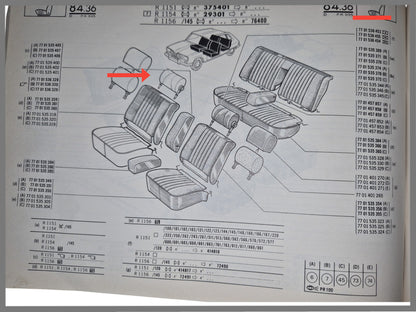 Hoofdsteun brede versie - Renault 16 - OEM 7701536450