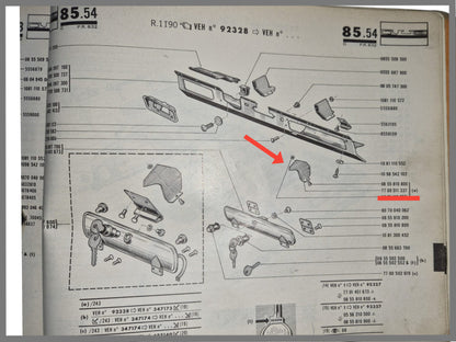 Dashboard deel rechts - Renault 10 - 7700511337