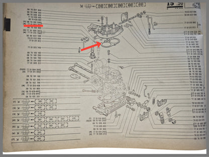 Pakking Carburateurdeksel - Renault 16 - OEM 0870100300