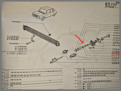 Veer kachelkraan - Renault 16 - OEM 0608368000