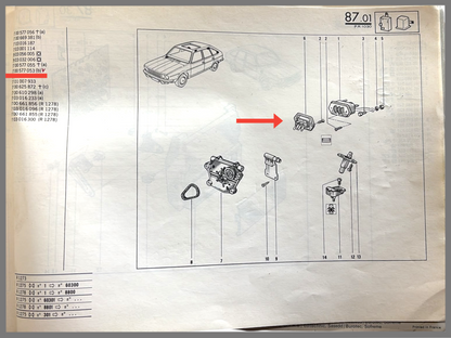Contact achterklep - Renault 30 - OEM 7700577053