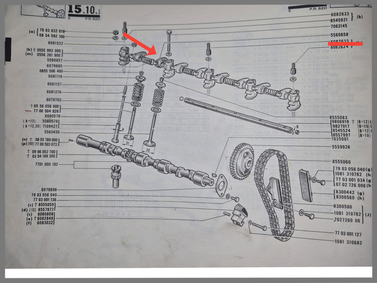 Kipphebeleinlass - Renault 16 - OEM 0556065800 und 7700509619