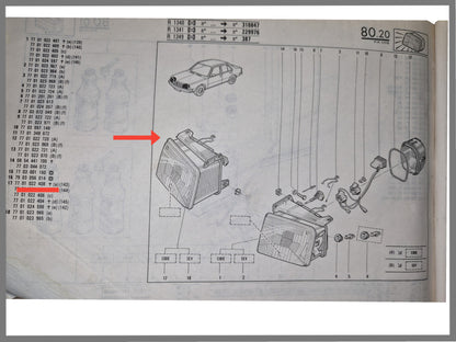Koplamp H4 -  links - Renault 18 - OEM 7701022408