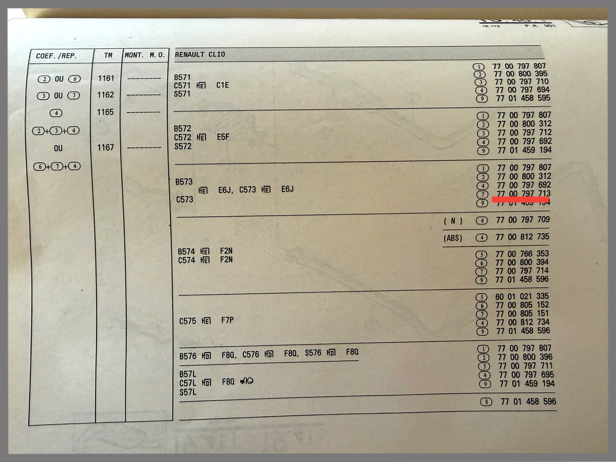Voorste demper en middelste demper - Renault Clio - OEM 7700844939 / 7700797713