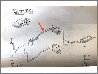 Middle silencer - Renault 19 - OEM 7700787219