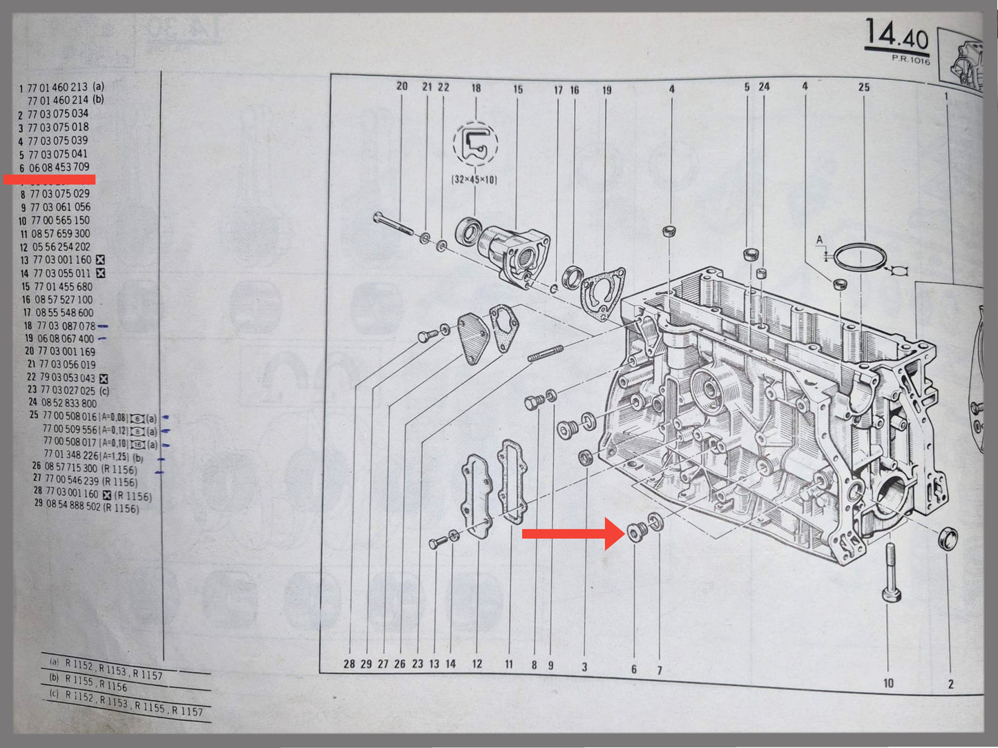Plug oliekanaal motorblok geel gepassiveerd – Renault 16 - OEM 0608453709