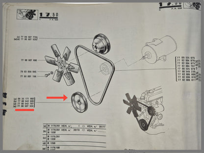 Poulie de vilebrequin - Renault 12 - OEM 7700507524