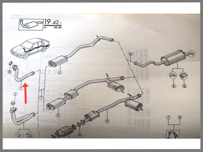 Tuyau d'échappement - Renault 19 -OEM7700787192