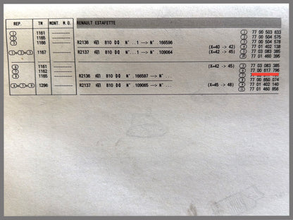 Exhaust pipe - Renault Estafette - OEM 7700617796