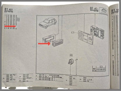 Binnenverlichting - Renault 5 - OEM 7701366036 en 7700761689