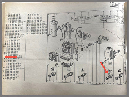 Oliedruk schakelaar - Renault 20 - Renault 30 - OEM 7700655094