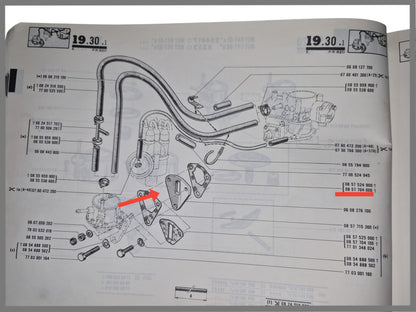 Tussenplaatje Benzinepomp - Renault 16 - OEM 0608276100 en 7700546237