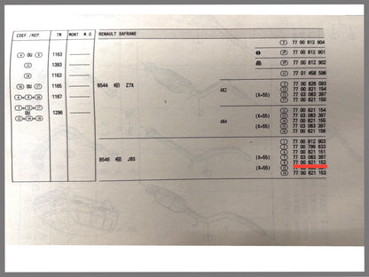 Auspuffrohr - Renault Safrane - OEM 7700821152