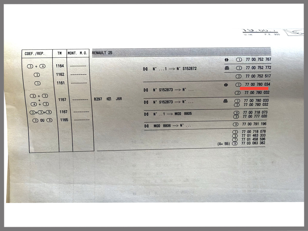 Uitlaat vlampijp - Renault 25 - OEM 7700780034