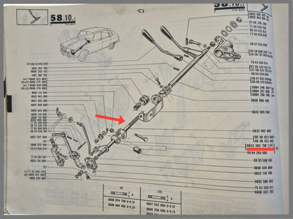 Schakelstang - Renault 16 - OEM 0833092700