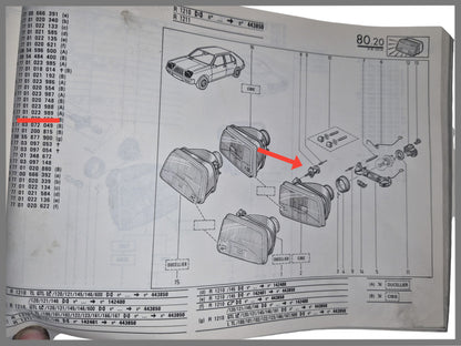 Scheinwerfer-Einstellknopf – Renault 14 – OEM 7701023986