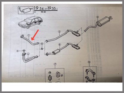 Auspuffrohr - Renault 21 - OEM 7700768466