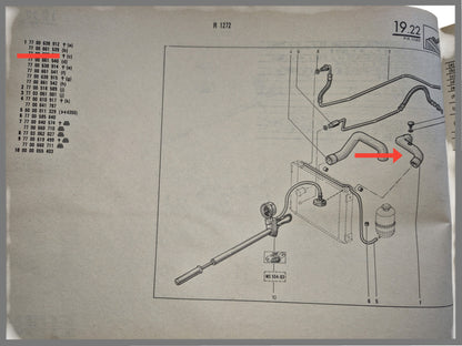 Bovenste koelslang - Renault 20 - OEM 7700661539.