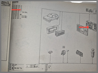 Plafondschakelaar - Renault 5 - Renault Twingo - Renault 19 - OEM 7701030767