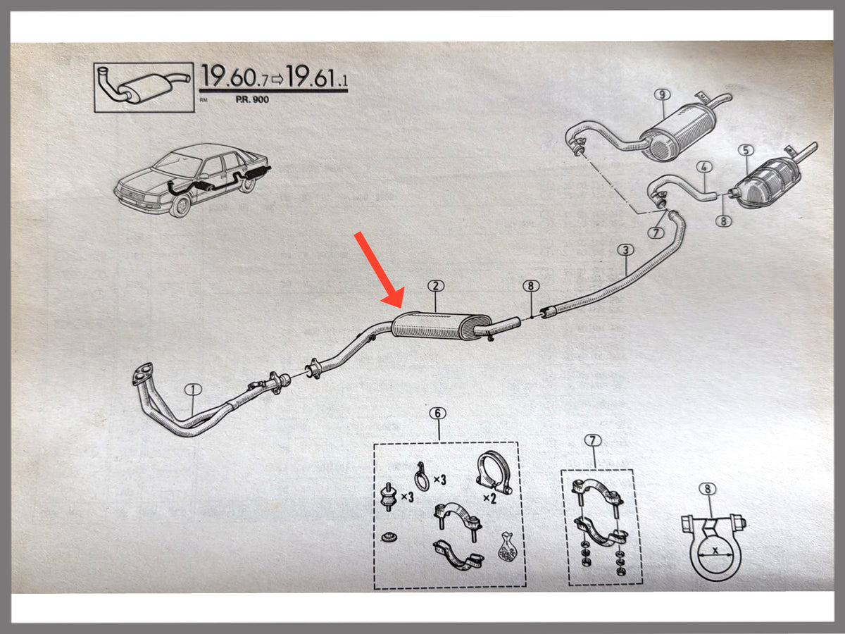 Abgasschalldämpfer - Renault 25 - OEM 7700752517