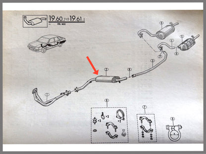 Abgasschalldämpfer - Renault 25 - OEM 7700752517