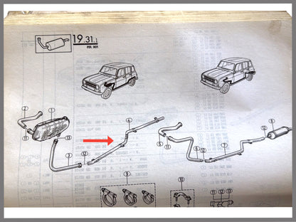 Exhaust pipe - Renault 4 - OEM 7700757178