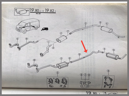 Tuyau d'échappement - Renault Trafic - OEM 7700668340