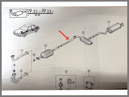 Mittelschalldämpfer - Renault 21 - OEM 7700796581 / 7701470074