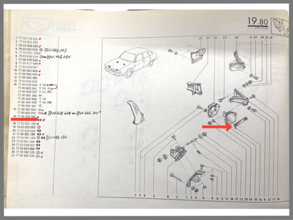 Support de fixation - Renault 20 - Renault 30 - OEM 7700565940
